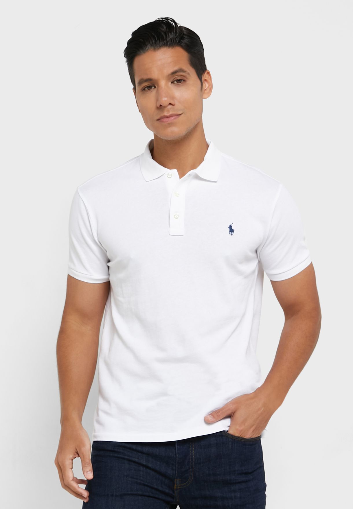 Camisa blanca ralph lauren hombre sale